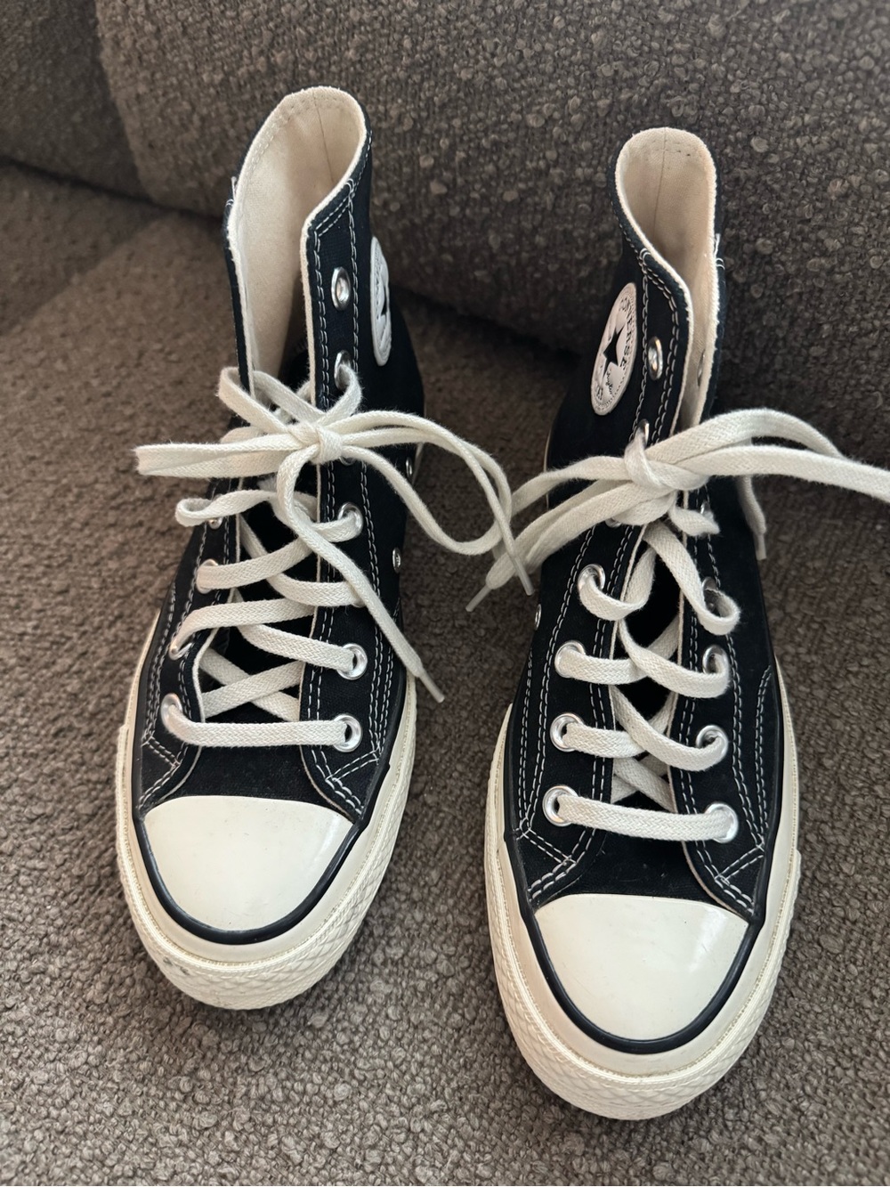 Converse Black and White High Top Sneakers